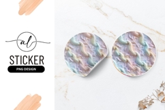 Pastel Woven Texture Round Sticker Png Product Image 1