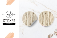Light Brown Wood Texture Round Sticker Png Product Image 1