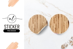 Light Wood Texture Background In Round Sticker Png Product Image 1