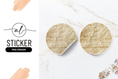 Wrinkled Paper Texture Round Sticker Png Product Image 1