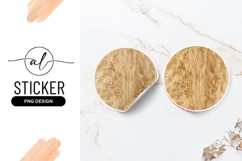 Round Wood Grain Texture Round Sticker Png Product Image 1