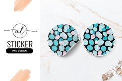 Abstract Round Sticker Png Background Pattern Design Product Image 1