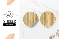 Bamboo Stalks Background Round Sticker Png Product Image 1