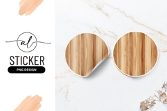 Wooden Plank Texture In Round Sticker Png Product Image 1