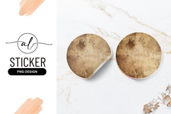Vintage round sticker png design Product Image 1