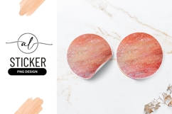 Round sticker png design with sparkling glitter effect Product Image 1