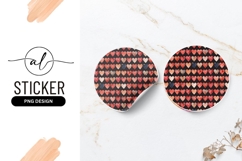 Round sticker with heart pattern Product Image 1