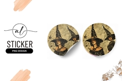 Enchanting witches round sticker png design Product Image 1