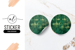 Elegant green chandelier round sticker png design Product Image 1