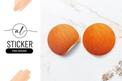 Orange gradient sticker with white dots Product Image 1