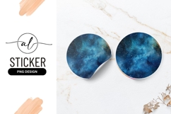 Cosmic nebula round sticker png design Product Image 1
