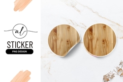 Wooden Texture Background Round Sticker Png Isolated Product Image 1