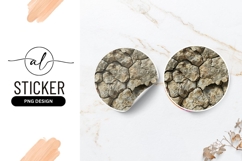 Dry Cracked Earth Round Sticker Png Close Up Product Image 1