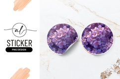 Lilac Flowers Round Sticker Png Spring Blossom Product Image 1