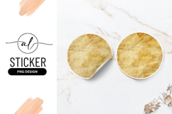 Round Grunge Paper Texture Round Sticker Png Product Image 1