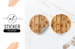 Wooden Planks Surface Texture Round Sticker Png Product Image 1