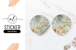 Green Onyx Marble Texture Round Sticker Png Product Image 1