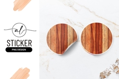 Wooden Planks Seamless Texture Round Sticker Png Product Image 1
