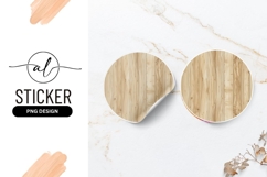 Round Wooden Plank Texture Png for Stickers and Background Product Image 1