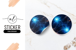 Round Blue Nebula With Bright Stars Product Image 1