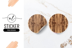 Symmetrical Wood Grain Pattern Round Sticker Png Product Image 1