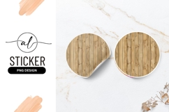 Wooden Planks Texture Circle Round Sticker Png Product Image 1