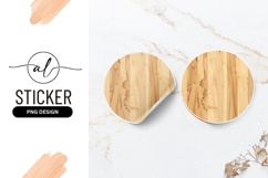 Light Wood Texture Round Sticker Png Product Image 1
