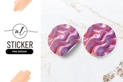 Pink Pearl Iridescent Round Sticker Png Texture Product Image 1