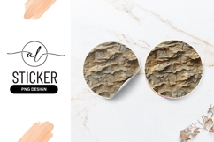 Rocky Texture Round Sticker Png Product Image 1