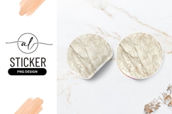 Beige Marble Texture Round Sticker Png Background Product Image 1
