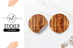 Wood Grain Texture Brown Round Sticker Png Product Image 1