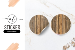 Circular Wooden Planks Background Round Sticker Png Product Image 1