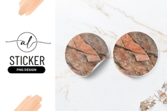Reddish Brown Rock Face Texture Round Sticker Png Product Image 1