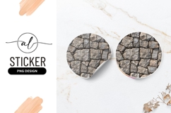 Round Sticker Png Stone Texture Rock Pattern Product Image 1