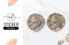 Flagstone Texture Round Sticker Png Product Image 1