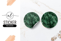 Dark Green Faux Fur Round Sticker Png Product Image 1