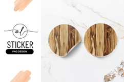 Round Sticker Png Of Wood Grain Pattern Product Image 1