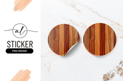 Wooden Parquet Flooring Pattern Round Sticker Png Product Image 1
