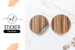 Wood Pattern Round Sticker Png Texture Graphic Product Image 1