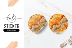 Abstract Agate Stone Texture Background Round Sticker Product Image 1