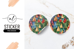 Colorful Abstract Christmas Trees Pattern Product Image 1