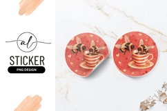 Two Bees Hovering Over Coffee Cup Round Sticker Png Product Image 1