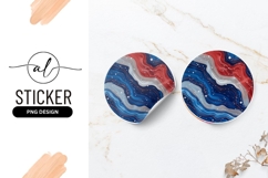 Abstract Circular Art Red Blue Silver Swirls Png Product Image 1