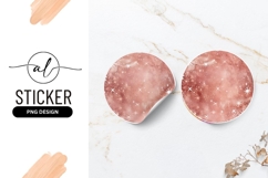 Rose Gold Glitter Sparkle Round Sticker Png Product Image 1