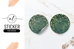 Floral Botanical Round Sticker Png Background Image Product Image 1