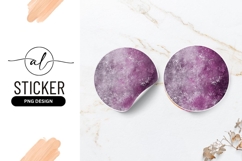 Abstract Amethyst Round Texture Round Sticker Png Product Image 1