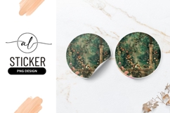 Dreamy Garden Round Sticker Png Lush Vegetation Product Image 1