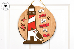 Layered Round Summer Sign SVG | Beach Laser Cut Decor Product Image 2