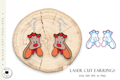 Bunny Valentine Earrings Laser Cut | Love Laser Earrings Product Image 4