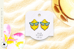 Funny Lemon Earrings | Summer Stud Earrings SVG Product Image 6